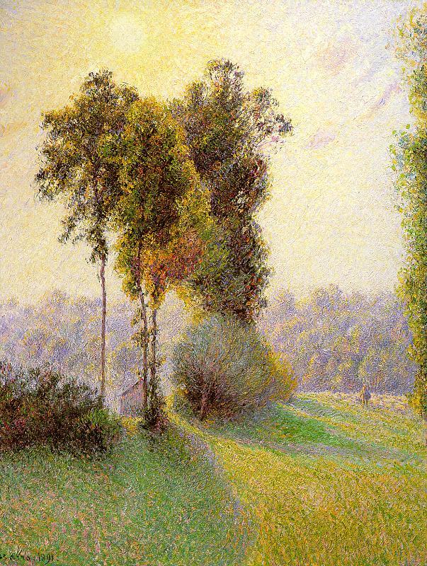 Camille Pissaro Sunset at St. Charles, Eragny china oil painting image